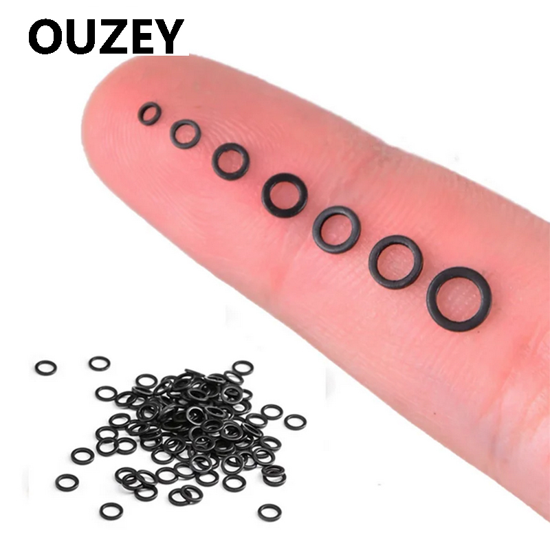 Fishing Equipment Carp - OUZEY 100 ชิ้นปลาคาร์พตกปลารอบ Connector Rig แหวนสแตนเลสสตีลเปลี่ยน