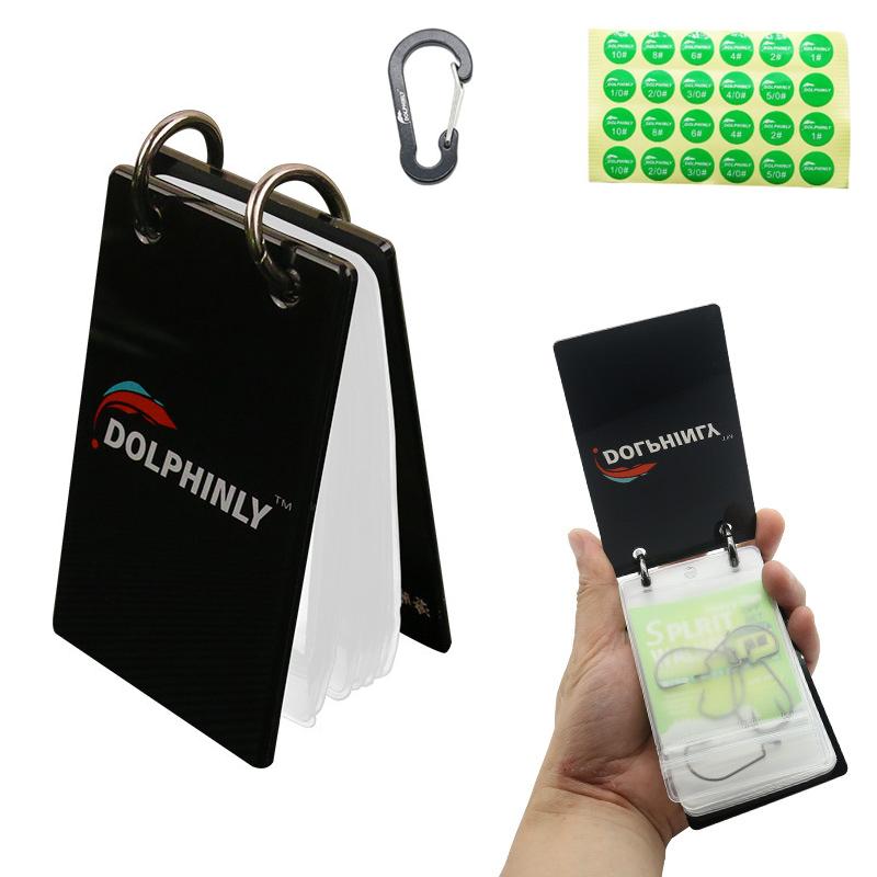 Fishing Equipment Bag - กระเป๋าเก็บเบ็ดตกปลาแบบพกพา ที่จัดระเบียบอุปกรณ์ตกปลาแบบสมุด พร้อมคาราบิเนอร์และป้ายชื่อ